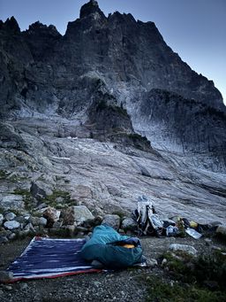 Our camp by propeller cairn