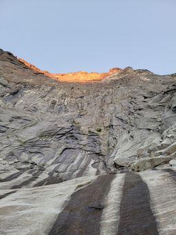 Looking up from the base